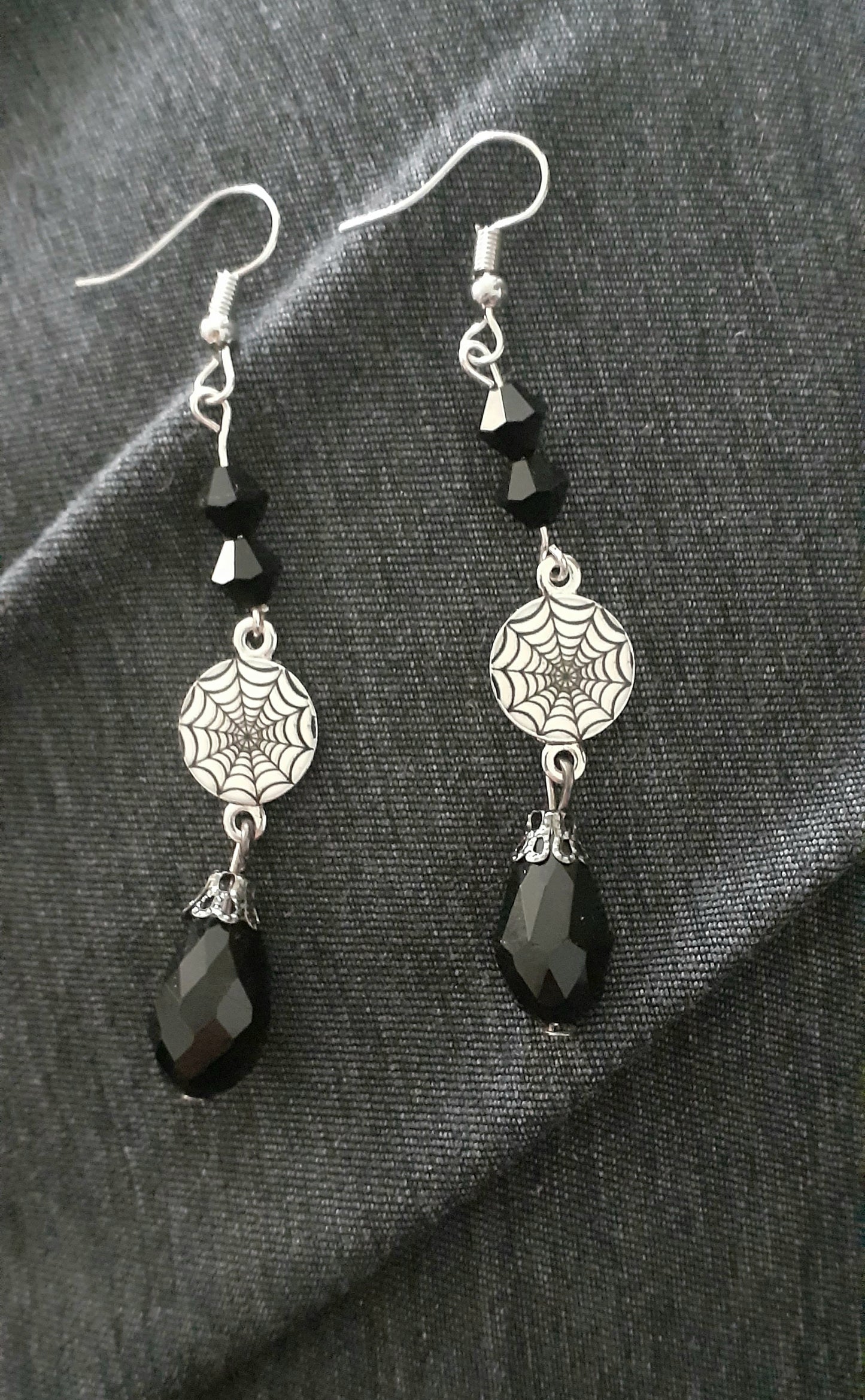 "Lily" Beaded Drop Earrings, 3" L