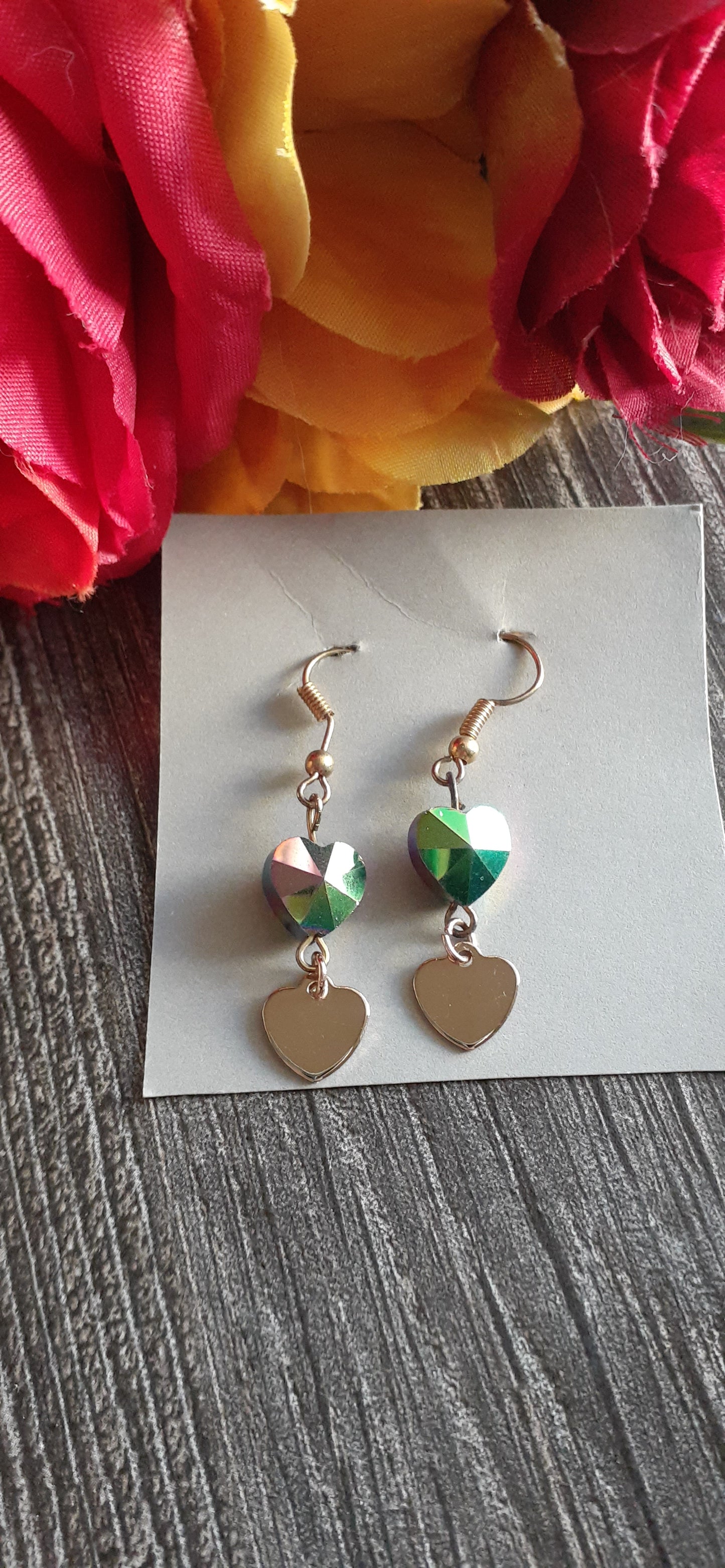 Butterfly & Rainbow Hearts Necklace