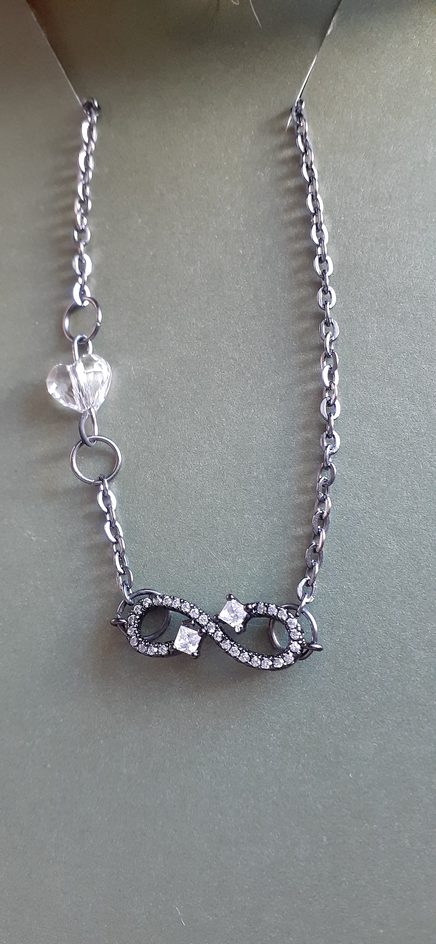 White Infinity Necklace