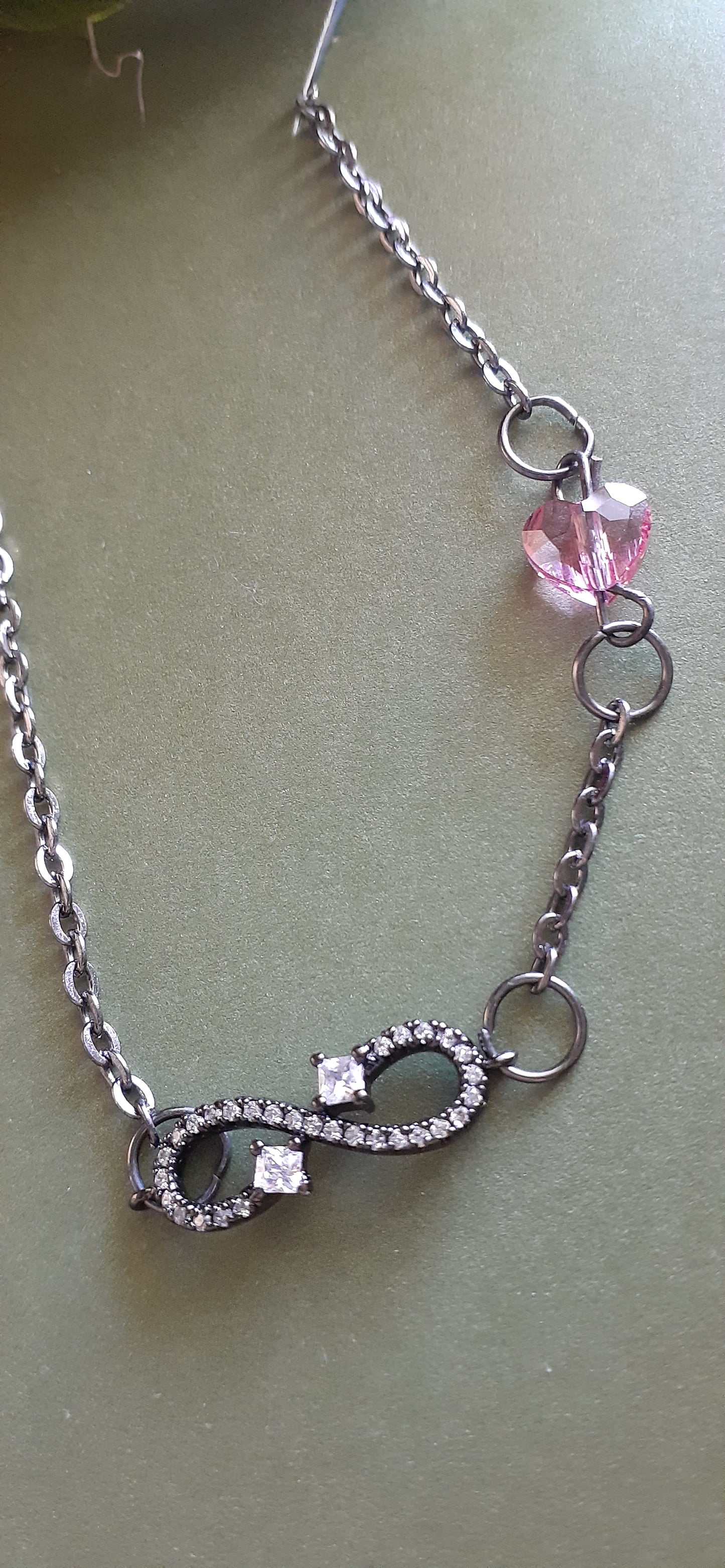 Pink Infinity Necklace