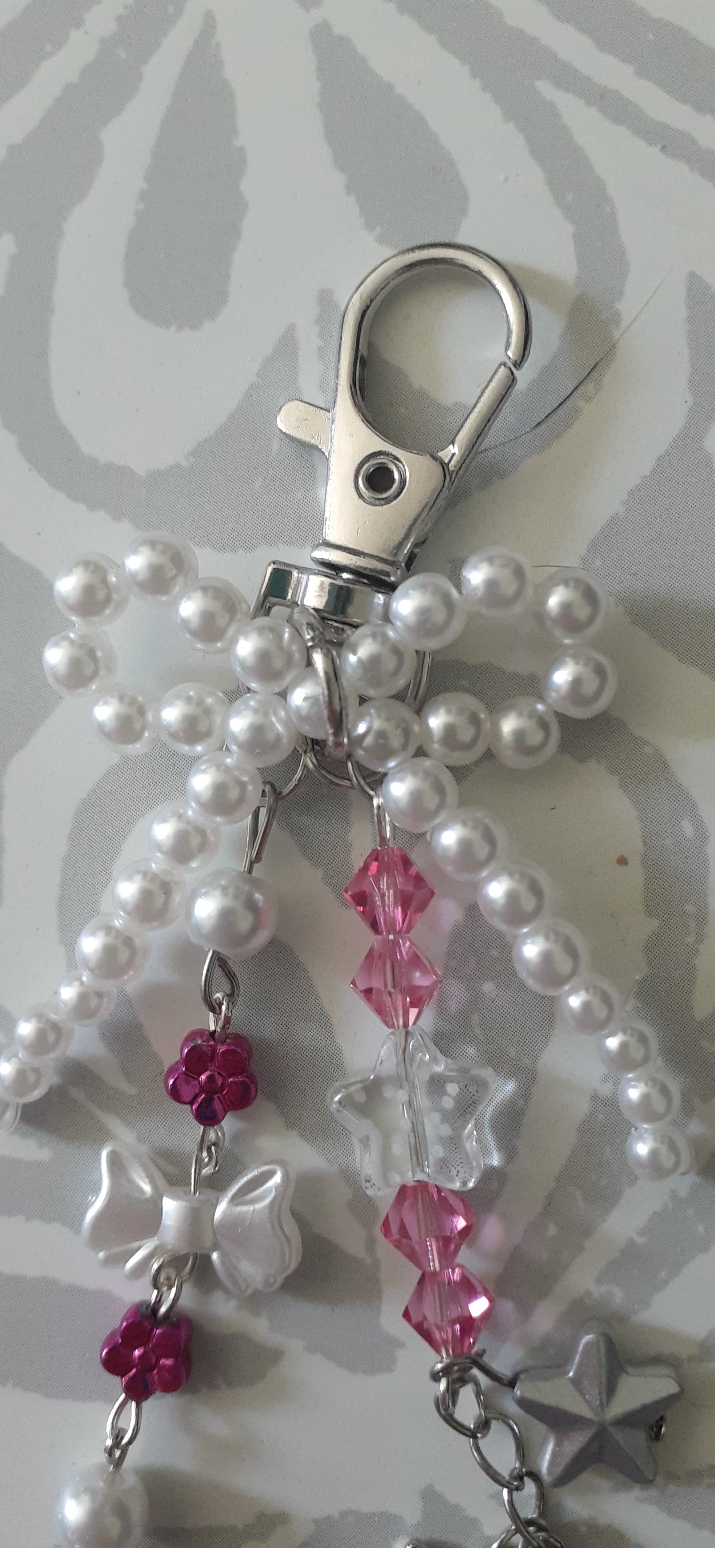 Hot Pink Gummy Bear Keychain/Bag Clip