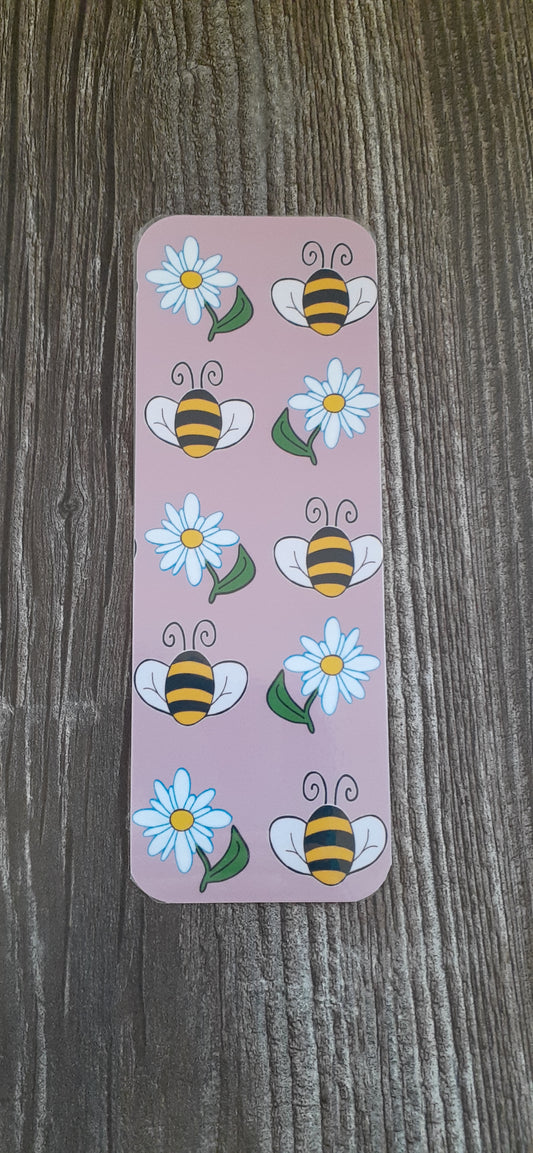 Daisies & Bees Bookmark, 2.25”x6”