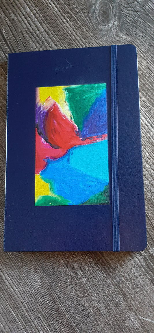 Abstract Hardbound, Lined Pages Notebook