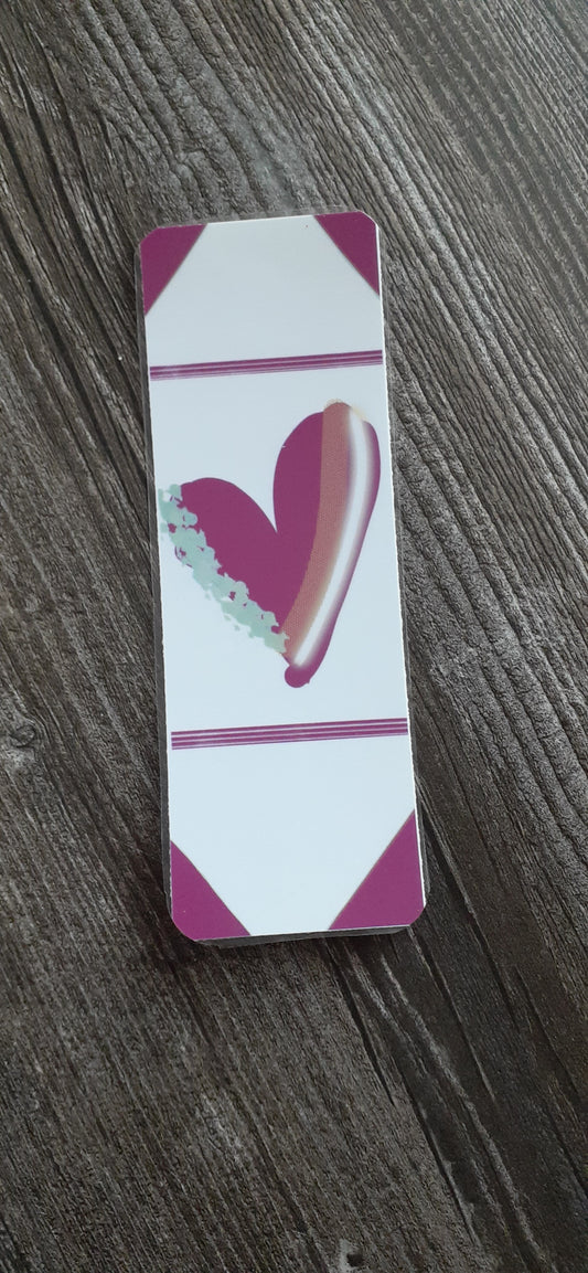 Funky Heart 2”x6” Bookmark