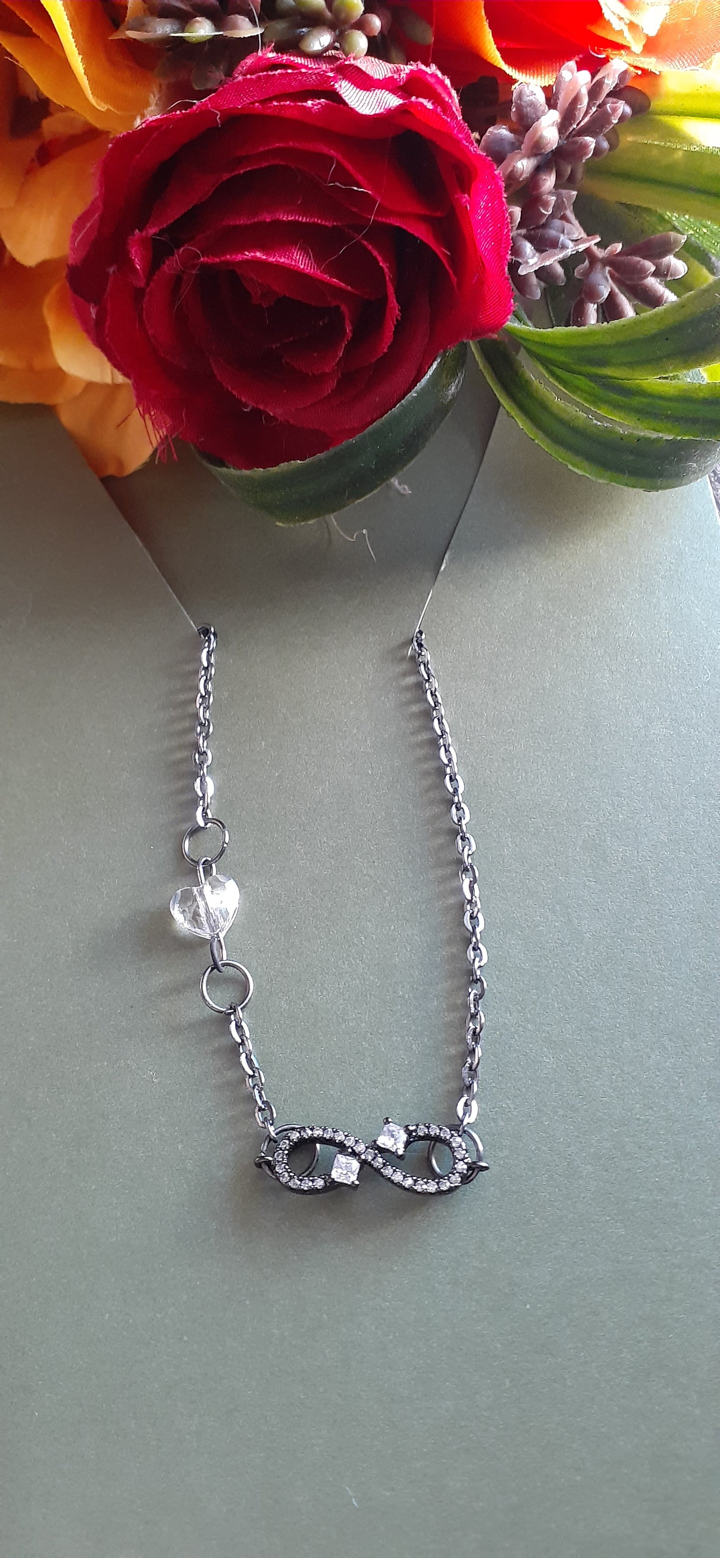 White Infinity Necklace