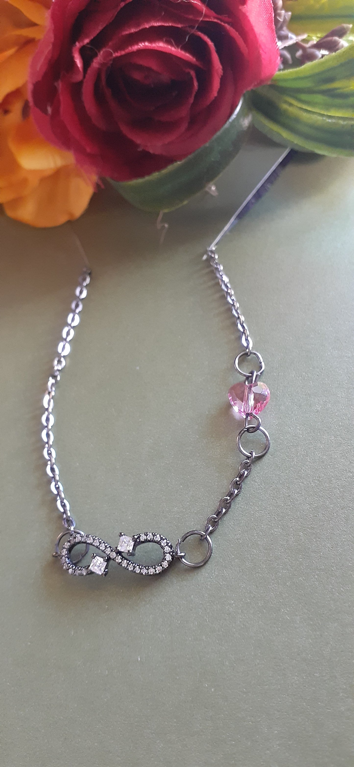 Pink Infinity Necklace