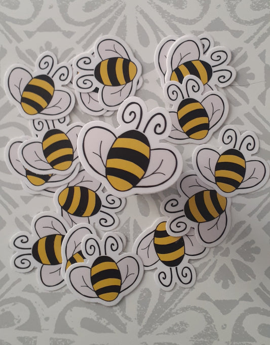 Bee 2" Waterproof Vinyl Sticker