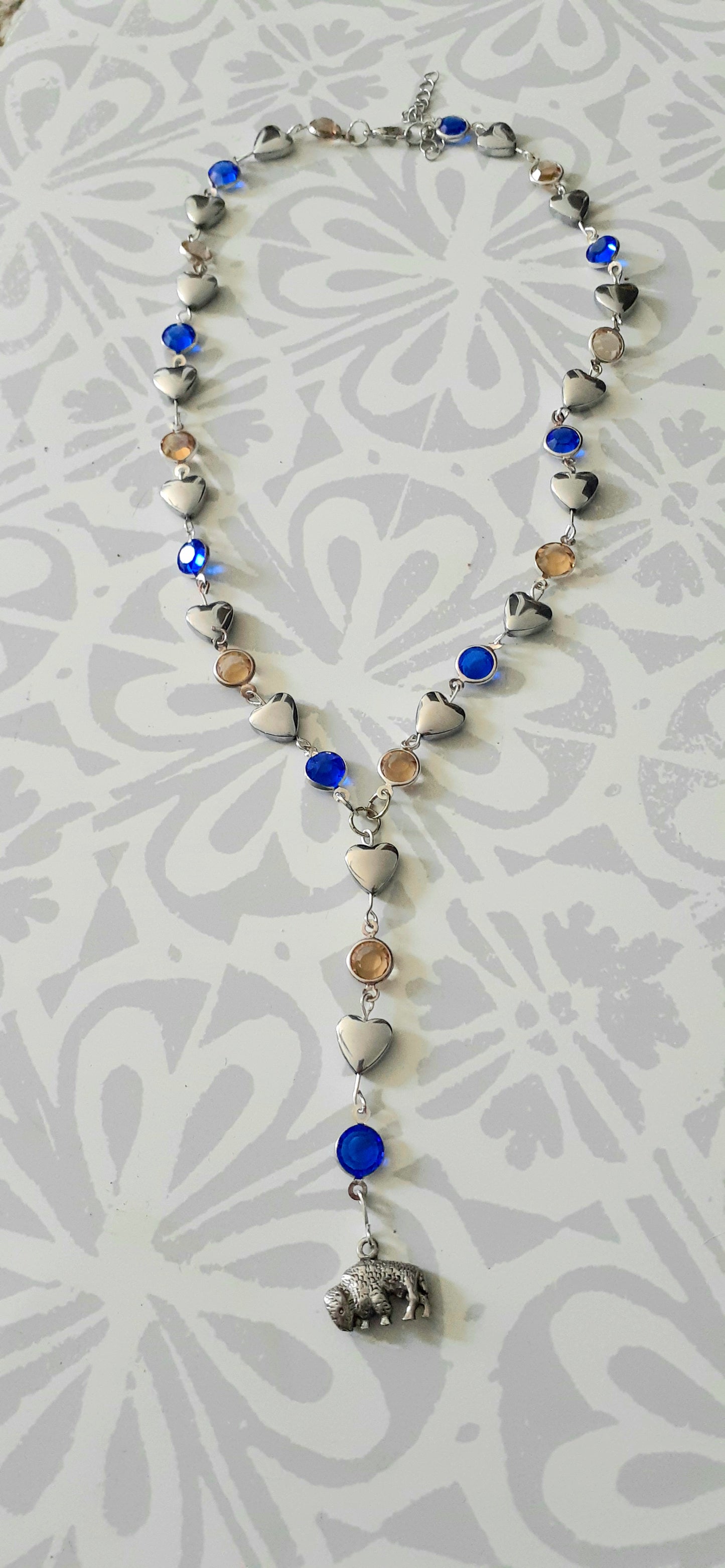 "Love in a Hockeytown", 12" L, "Y" Necklace