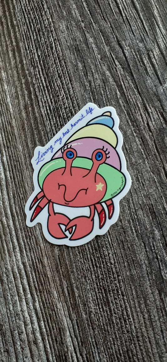 "Hermit Life" 3" Vinyl Sticker