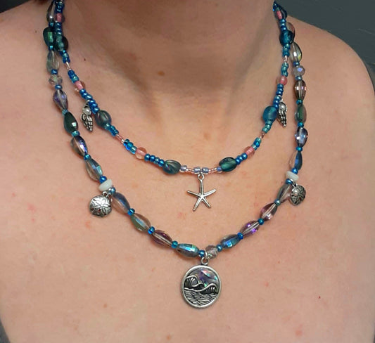 "Just Keep Swimming" Double Strand Short Necklace
