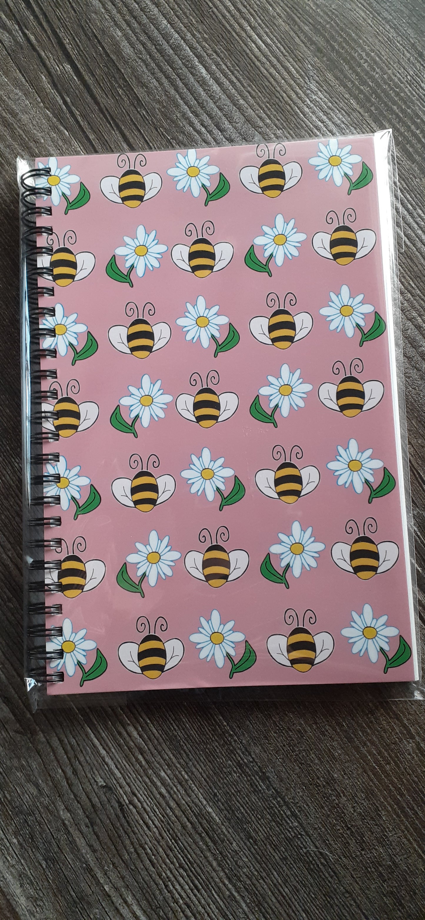 Daisies & Bees Spiralbound, Dotted Pages Notebook