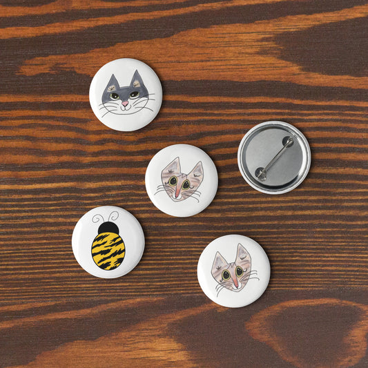 Jacob, Raphael, or Tiger Ladybug Logo 1.25” Diameter Button Pins